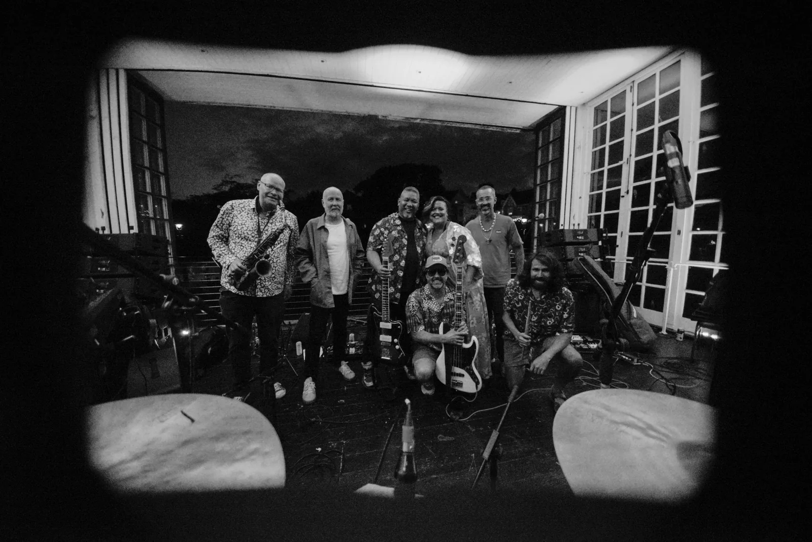 The CJP Band — the full line-up in the rehearsal room